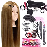 Los mejores  - Neverland Cabeza Maniquí 24&quot- 50% Pelo Natural Peluqueria practicas Formación Muñeca de la Cosmetología (con soporte…